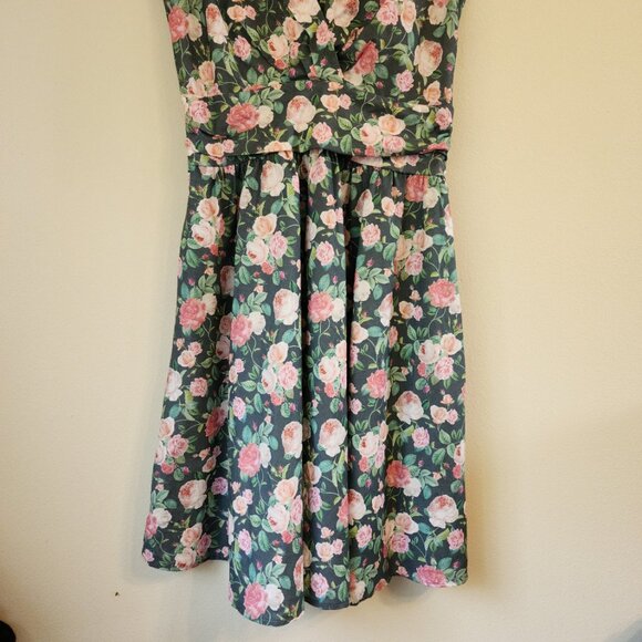 Retrolicious Womens Greta Dress Size XL Multicolor Floral V-Neck Retro Modcloth - Picture 5 of 15